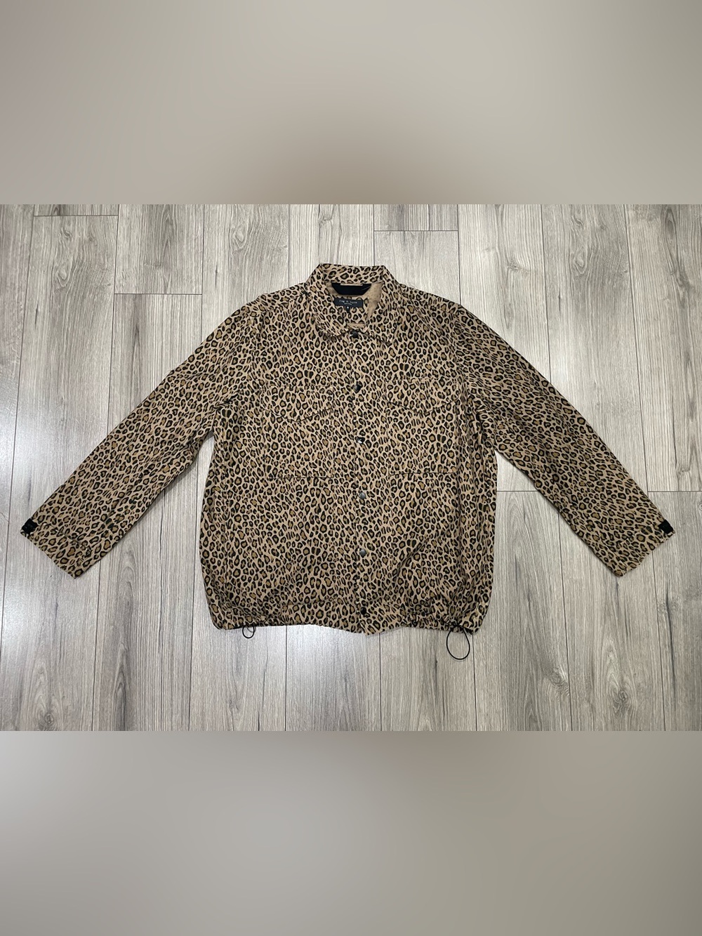 Rag & Bone Leopard Flight Coaches Cotton Jacket Classic Fit Jacket XL